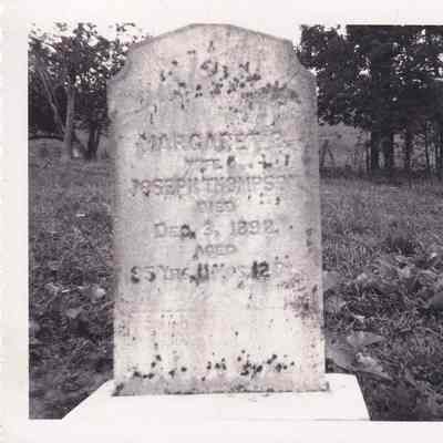 Margaret (Bowler) Thompson [1806-1892] tombstone