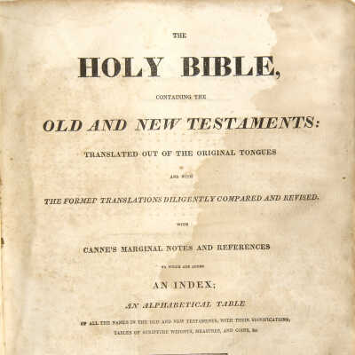 Hiram Porter family bible records (including William Rinehart and Elizabeth (Porter) Rinehart family bible records)