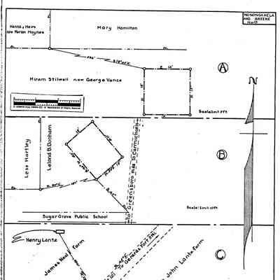 Douglass - Monongahela Township - Greene County - Pennsylvania - WPA Cemetery Plat: See WEB LINKS to DOWNLOAD high-resolution image.