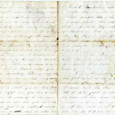 David Morris to Isabelle Morris, letter, 4 October 1861: See WEB LINKS to DOWNLOAD high-resolution image.