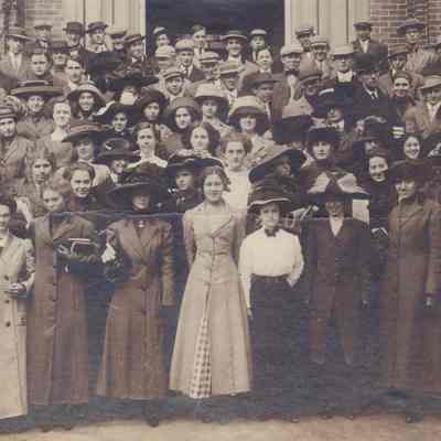 Waynesburg College Scrapbook, Photo 02 - Waynesburg College students, 1910-1911