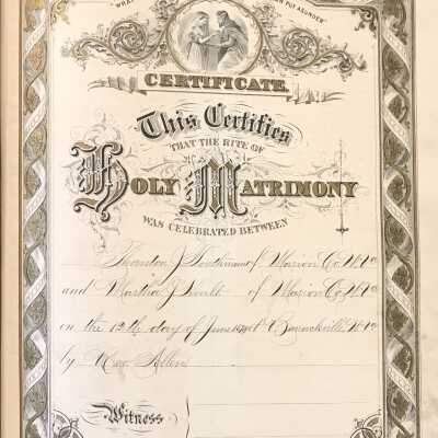 Marriage - Toothman Family Bible