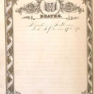 Deaths - Toothman Family Bible