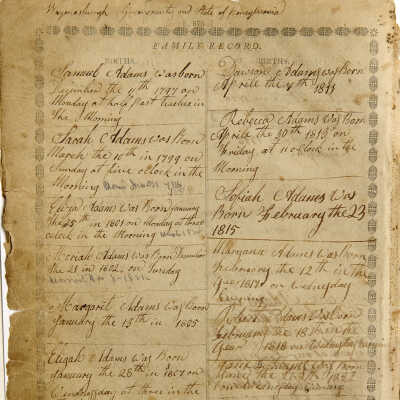 Page 678 - Births, Robert Adams Sr. Family Bible