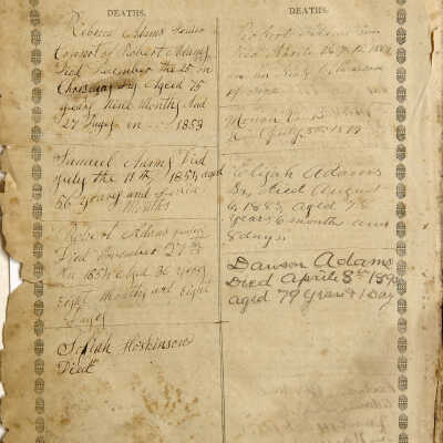 Page 680 - Deaths, Robert Adams Sr. Family Bible