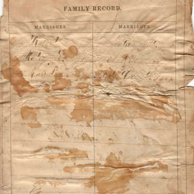 Robert Watson family bible records