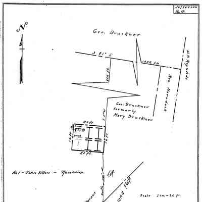 Villars - Jefferson Township - Greene County - Pennsylvania - WPA Cemetery Plat: See WEB LINKS to DOWNLOAD high-resolution image.