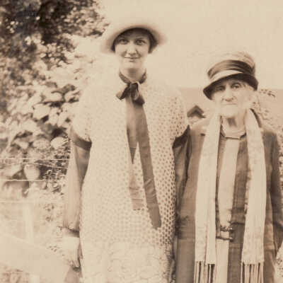 Martha Jane (Hoult) Toothman [1850-1931] (on right)