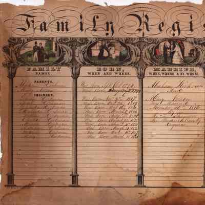 Abraham Hickman Family Register