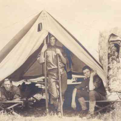 Waynesburg College Scrapbook, Photo 80 - John Lynn Crawford Gordon Meighen [1888-1983], James Lewis Meighen [1894-1971], Paul Waddell Knox [1891-1965]