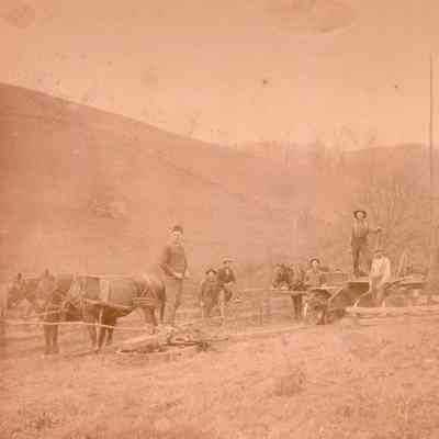 Carpenter family stacking hay - Greene County, Pennsylvania