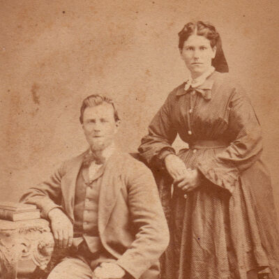 Rice-Fordyce Album 01, Photo 30 - Joshua Rice [1840-1896] and Henrietta (Fordyce) Rice [1846-1920]