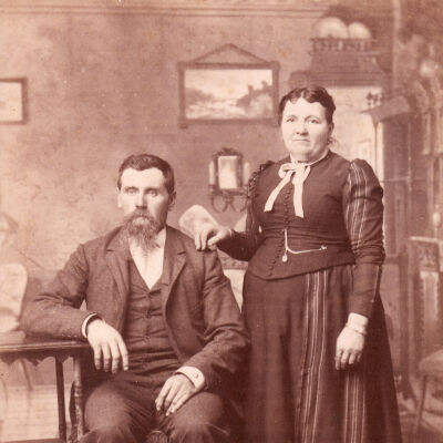 Rice-Fordyce Album 02, Photo 10 - Amada Rice [1852-1930] and Mary (Livengood) Rice [1846-1924]