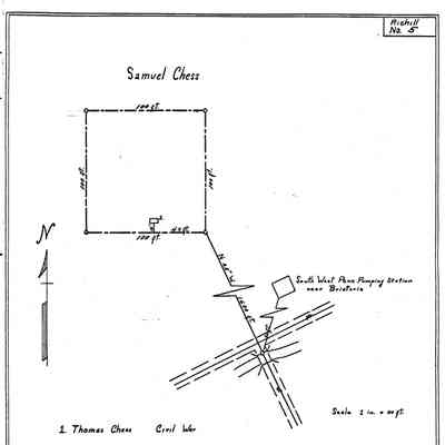 Chess - Richhill Township - Greene County - Pennsylvania - WPA Cemetery Plat: See WEB LINKS to DOWNLOAD high-resolution image.