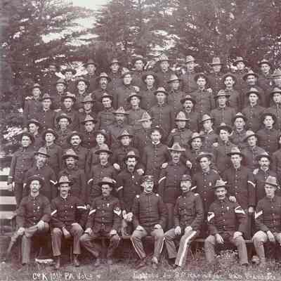 Company K, 10th Pennsylvania Volunteers, taken during the Spanish-American War