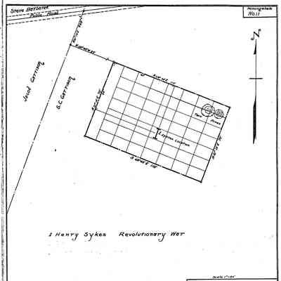 Sykes - Monongahela Township - Greene County - Pennsylvania - WPA Cemetery Plat: See WEB LINKS to DOWNLOAD high-resolution image.