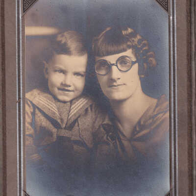 Harriet "Hattie" (Watson) (Newell) (Willard) McVay [1898-1985] and her son, John Raymond Henderson [1922-1954]