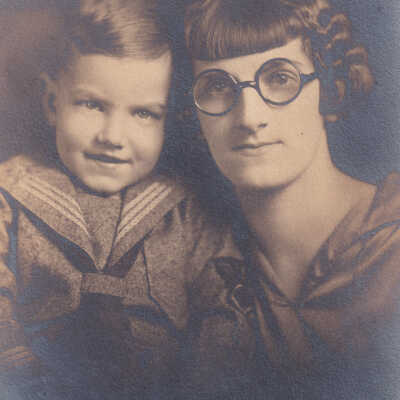 Harriet "Hattie" (Watson) (Newell) (Willard) McVay [1898-1985] and her son, John Raymond Henderson [1922-1954]