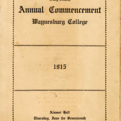 Graduation Program, Waynesburg College, Class of 1915