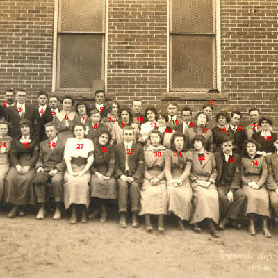 Center Township High School in Rogersville, Greene County, Pennsylvania, 1913-1914