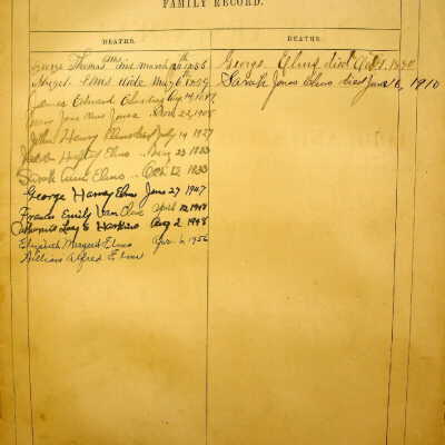 George and Sarah (Jones) Elms family bible records - Page 4