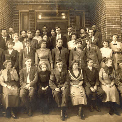 Center Township High School in Rogersville, Greene County, Pennsylvania, circa 1914