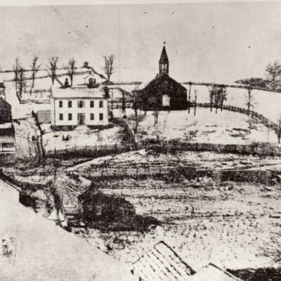 Looking north from High Street toward the Commons (later the parks)