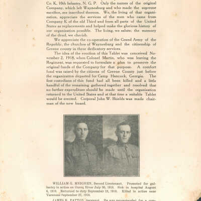 Memorial Services and Dedication of Tablet (Page 3)
