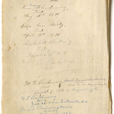 Archibald Clendening Family Bible - Page 5