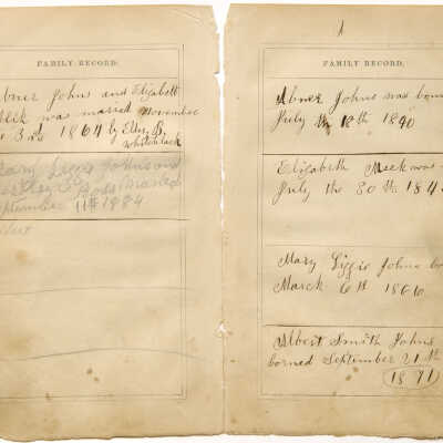 Abner Johns Family Bible