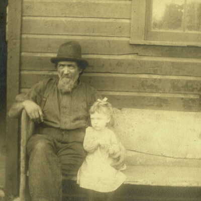 Henry Moore Jacobs [1832-1904] with his granddaughter Pearl Marie (Jacobs) Cole [1898-1953]
