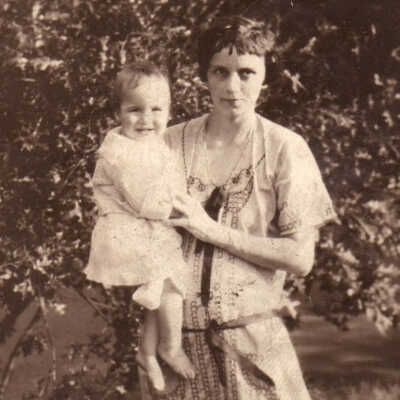 Norah (Dotchin) Watson holding Elwood Garret Watson Jr.