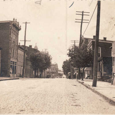 High Street (looking west from near Cumberland Street) in Waynesburg, Greene County, Pennsylvania