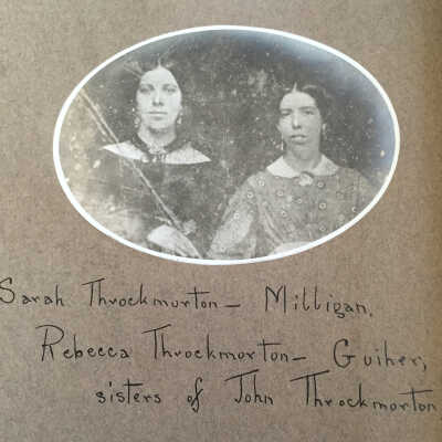 Sarah (Throckmorton) Milligan and Rebecca (Throckmorton) Guiher