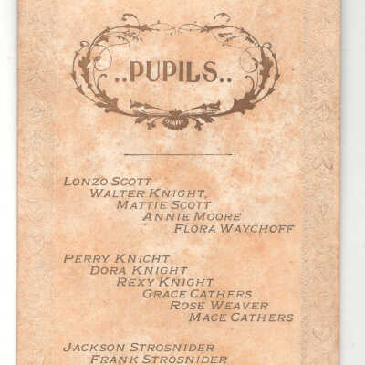 Sand Rock School, District No. 8, Jackson Township, Greene County, PA