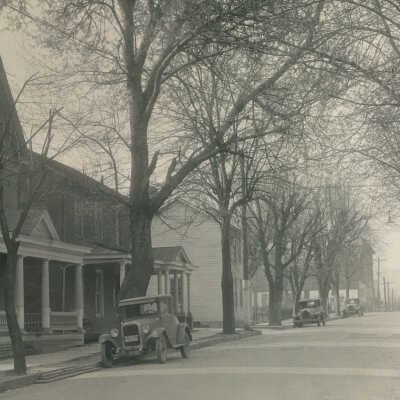 Morris Street (looking south from near Franklin Street, toward High Street) in Waynesburg, Greene County, Pennsylvania