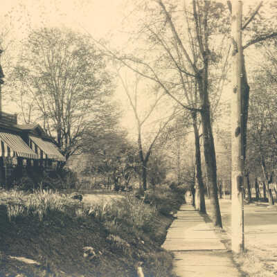 Morris Street (looking south from near First Avenue, toward the parks) in Waynesburg, Greene County, Pennsylvania