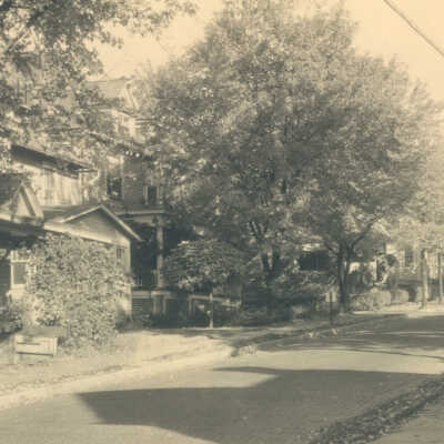 Morris Street (looking north from near First Avenue, toward Green Mount Cemetery) in Waynesburg, Greene County, Pennsylvania