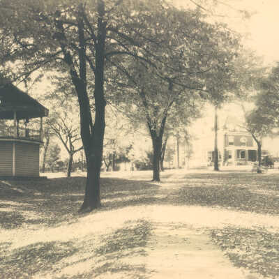 Ritchie Park (looking northwest toward Richhill Street) in Waynesburg, Greene County, Pennsylvania