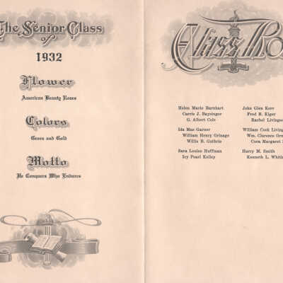 Center Township Vocational High School, Class of 1932 - Graduation Program