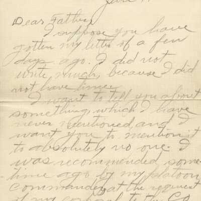 Walter Riggle Letter - Page 1