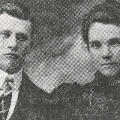 John Leoin "Lee" Buchanan and his wife, Ocie Ella (Bowler) Buchanan, on their wedding day 17 April 1901