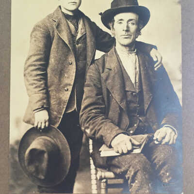 Michael Crow [1818-1908] with his son Wylie Lee Crow [1867-1945]