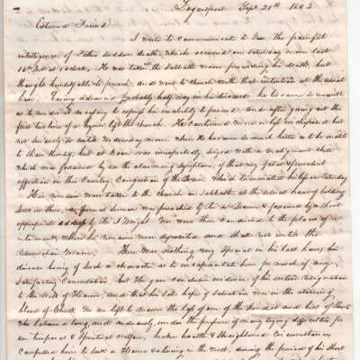 Jno. C. Buchanan to Geo. W. Ziegler, letter page 1