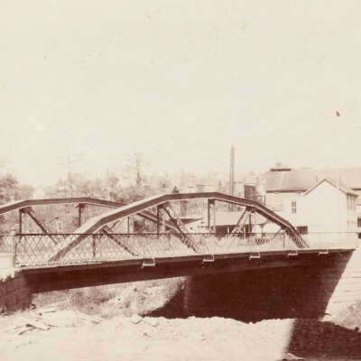 Bridge on Morgan Street (looking toward town from Waynesburg Brewing Company) in Waynesburg, Greene County, Pennsylvania