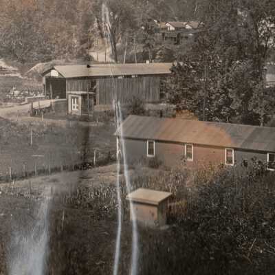 Frank Jones Album (Selected Photos) - Covered bridge near Clarksville, Greene County, Pennsylvania - Scene of William Franklin Horn's staged discovery of the "French lead plates"