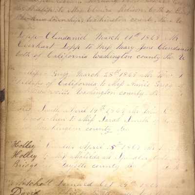Rev. Luther Axtell Marriage Record Ledger - Page 24