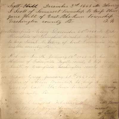 Rev. Luther Axtell Marriage Record Ledger - Page 23