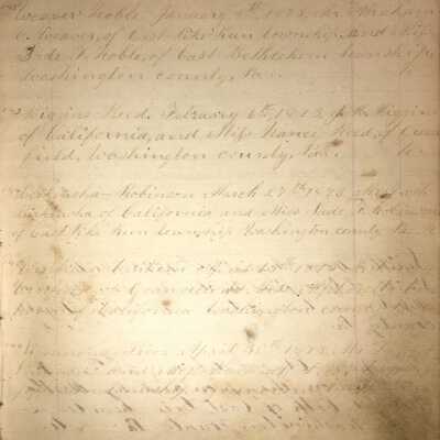 Rev. Luther Axtell Marriage Record Ledger - Page 29