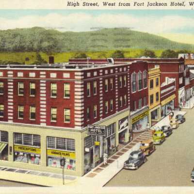 High Street looking west From Fort Jackson Hotel in Waynesburg